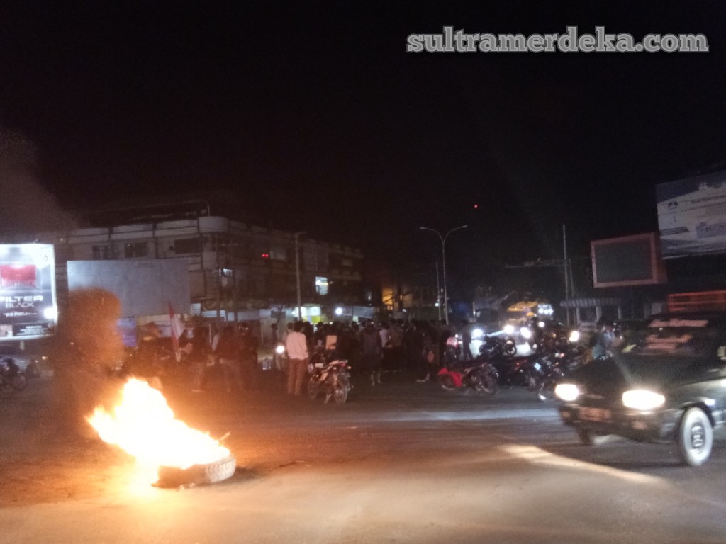 Demonstrasi Menolak Omnibus Law UU Cipta Kerja di Kendari