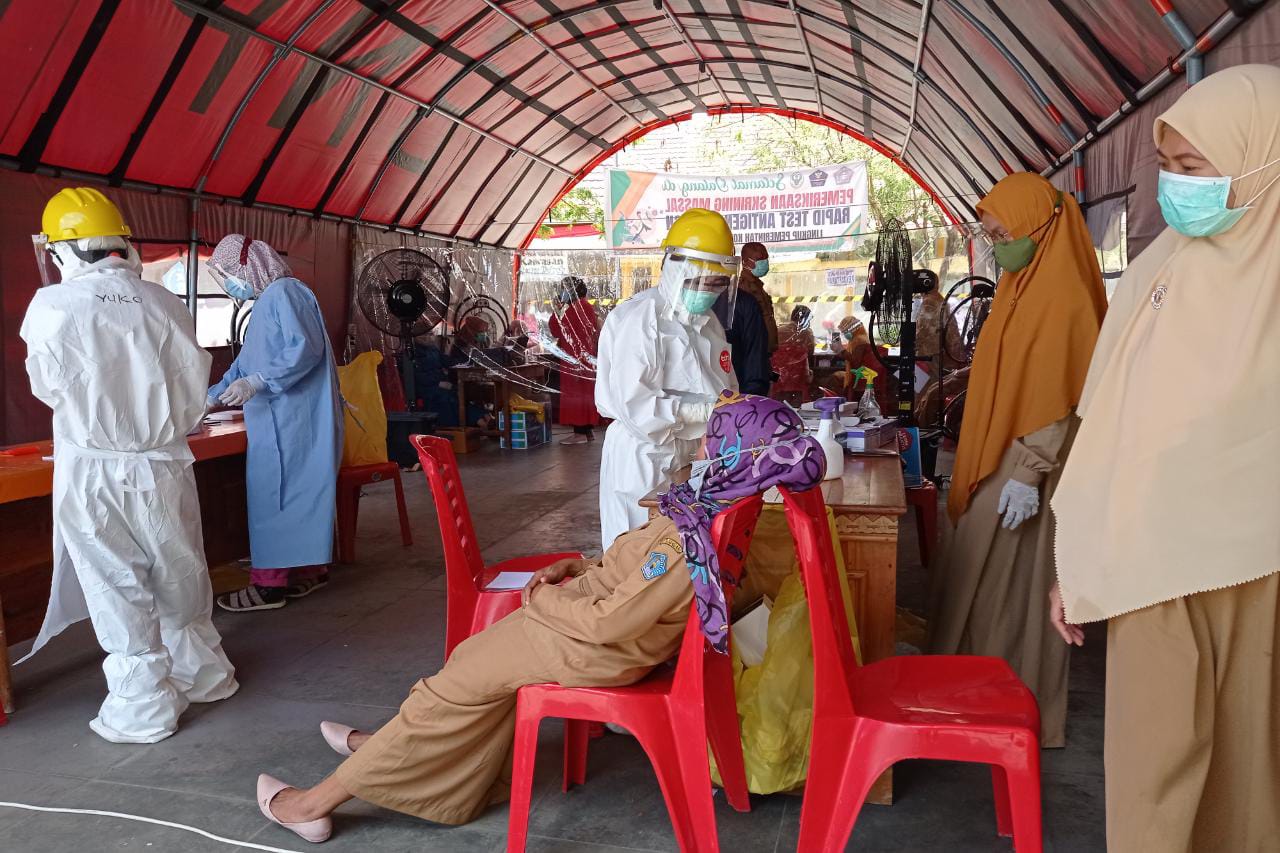 Tes Swab Antigen yang Dijalani ASN Pemkot Kendari.